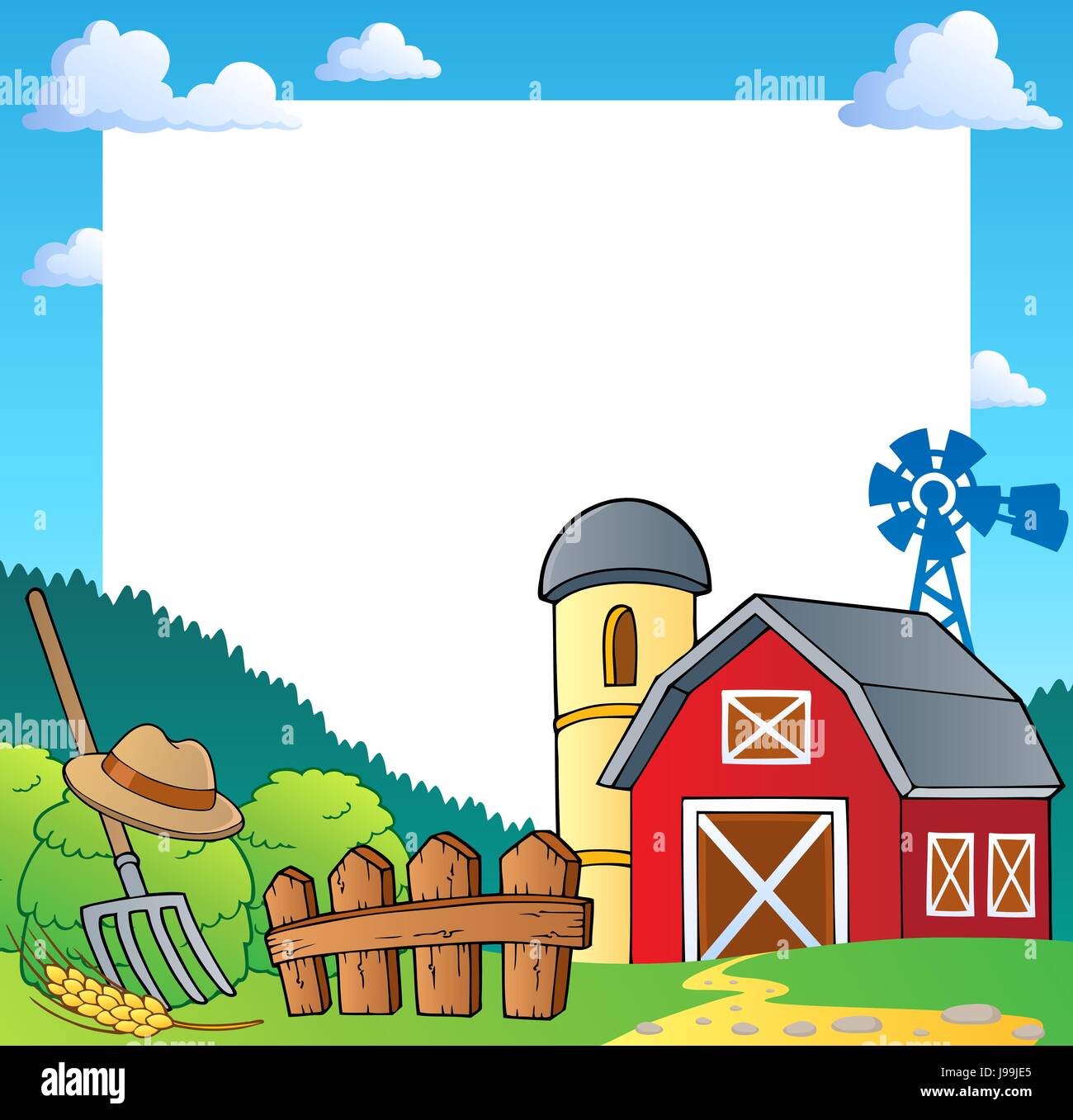 composition, barn, farm, frame, granary, framework, tower, agricultural ...