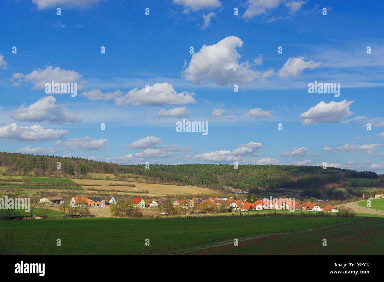 MOENSHEIM, PFORZHEIM, GERMANY - April 03. 2015: Monsheim is a town in the district of Enz in Baden-Wuerttemberg in southern BRD. Stock Photo