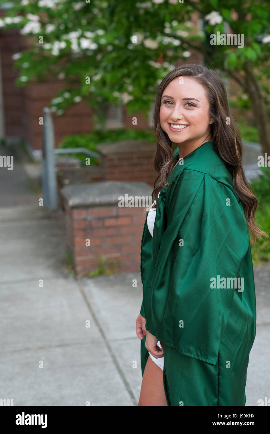 College Graduation Photo on University Campus Stock Photo Alamy