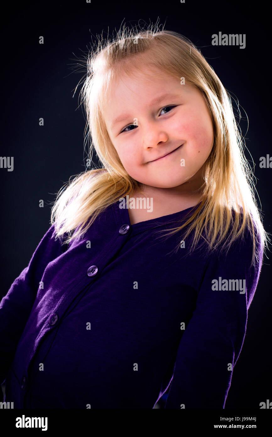Portrait studio young younger child girl girls humans human