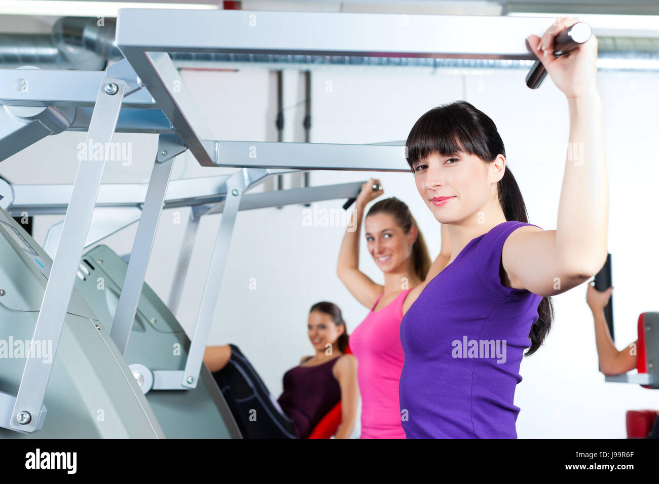 women do strength training at the gym Stock Photo Alamy