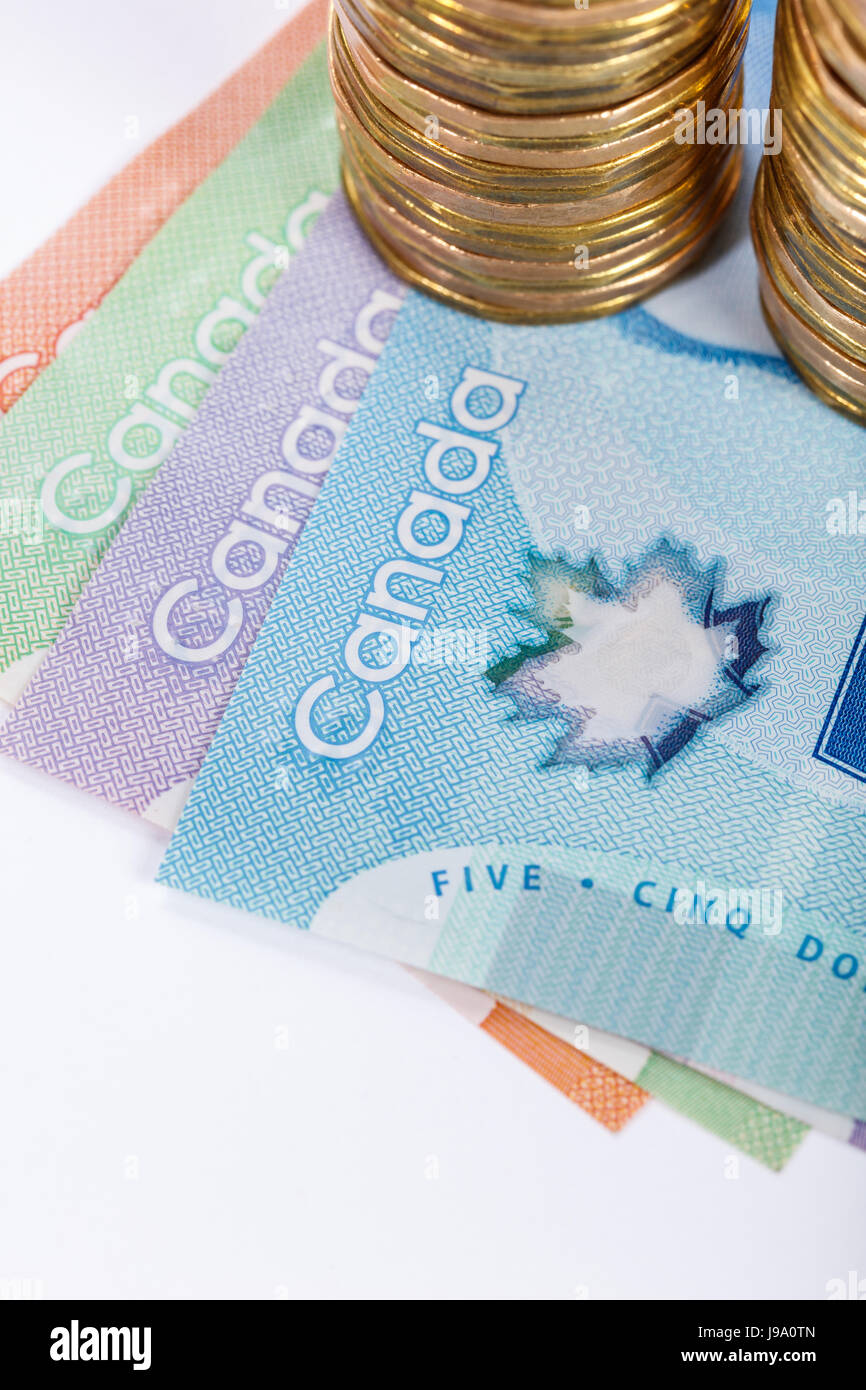 Canadian Dollar, concept of business and finance Stock Photo