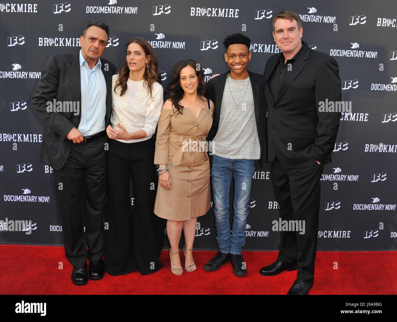 North Hollywood, CA. 31st May, 2017. Hanks Azaria, Amanda Peet, Jennifer Caserta, Tyrel Jackson Williams, Joel Church-Cooper at arrivals for IFC's BROCKMIRE and DOCUMENTARY NOW! For Your Consideration Red Carpet Event, Television Academy's Saban Media Center, North Hollywood, CA May 31, 2017. Credit: Dee Cercone/Everett Collection/Alamy Live News Stock Photo