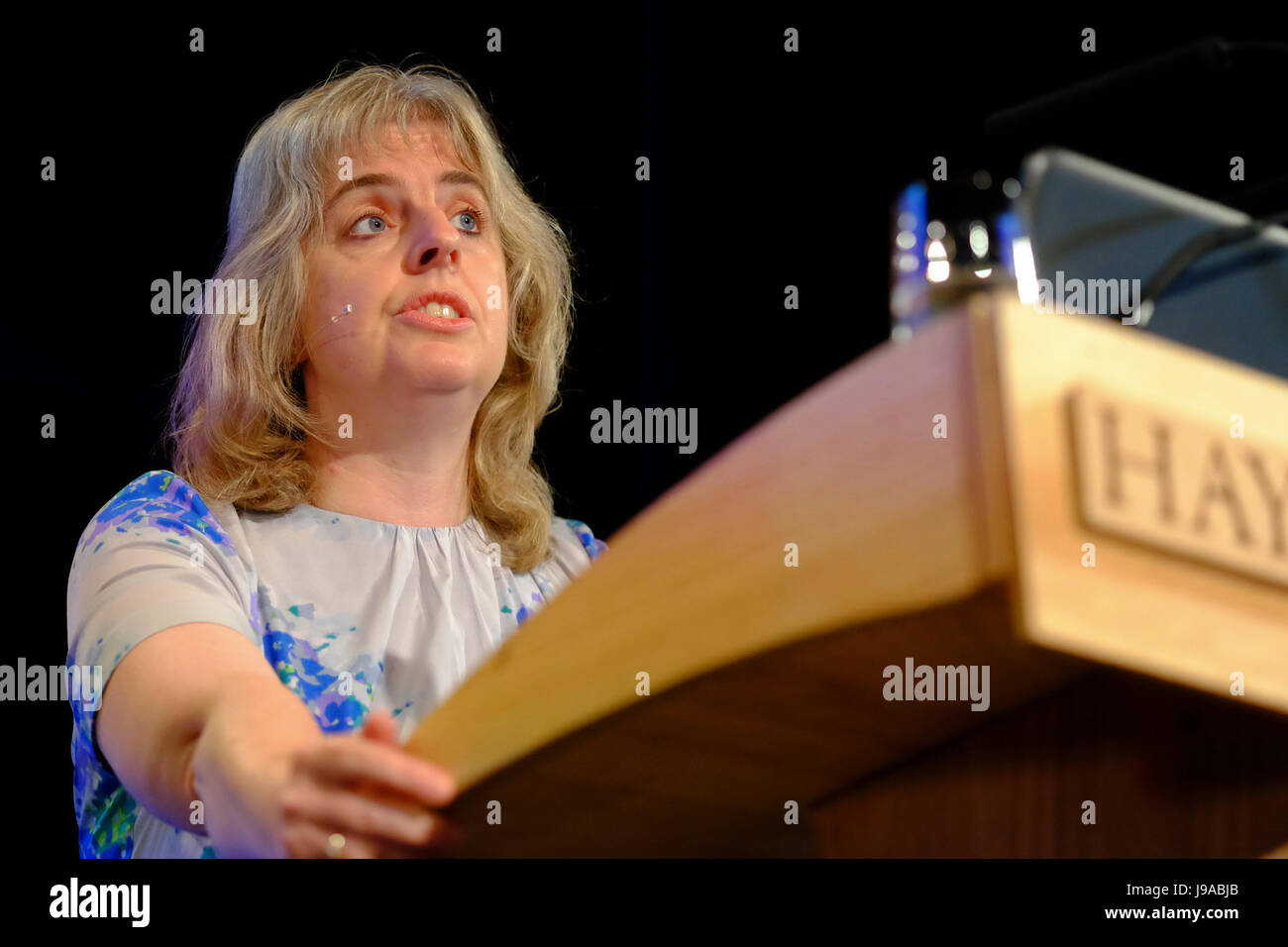 Hay Festival 2017 - Hay on Wye, Wales, UK - June 2017 - Professor Catherine Barnard an EU legal expert from Cambridge University talks about the complexity of the Brexit negotiations - Credit: Steven May/Alamy Live News Stock Photo