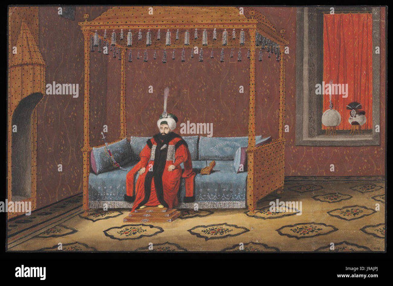 Sultan Mahmud II enthroned Stock Photo Alamy