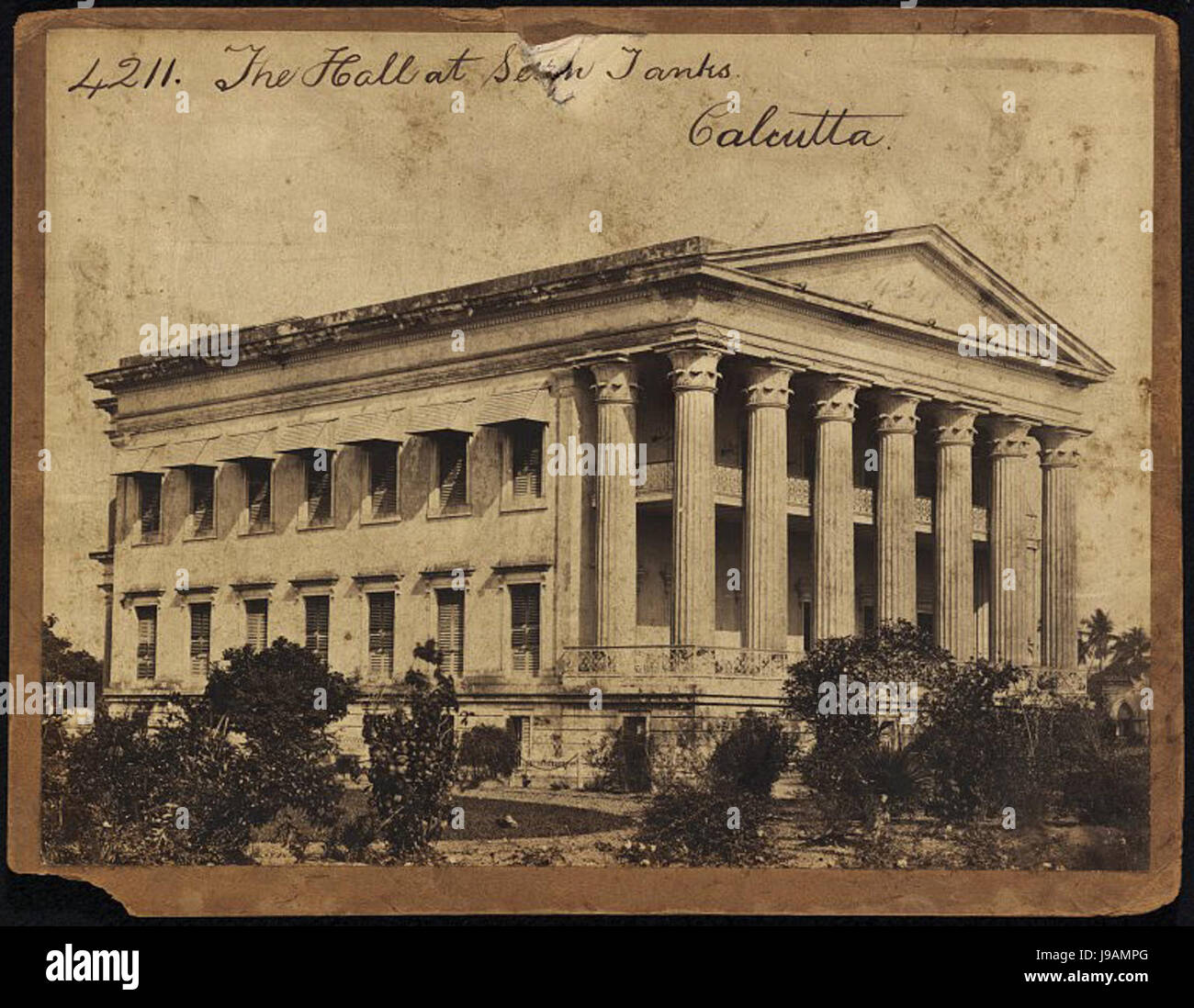 Frith Hall A Hall in Calcutta by Francis Frith Stock Photo - Alamy