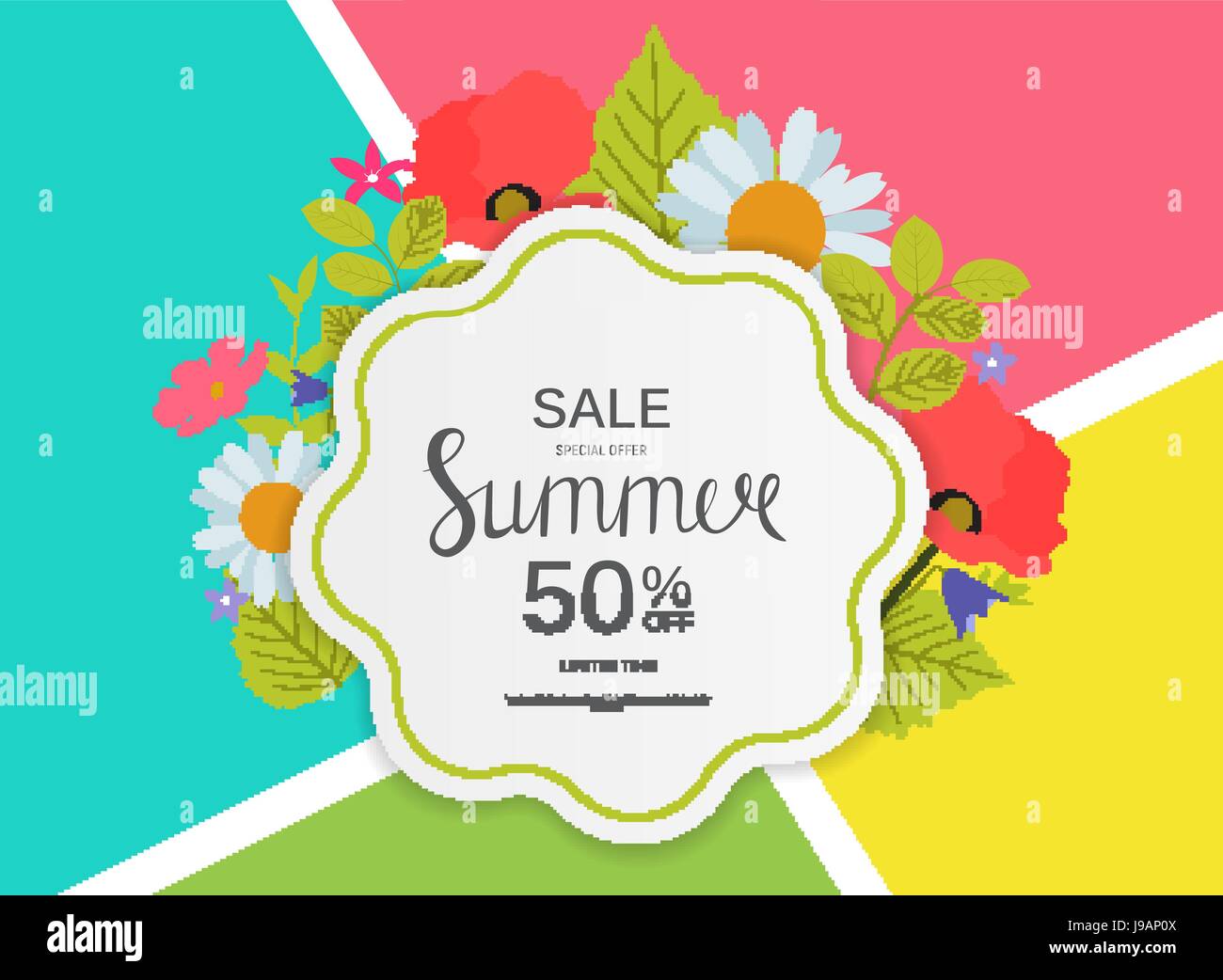 Summer Sale Abstract Background Vector Illustration Stock Vector Image ...