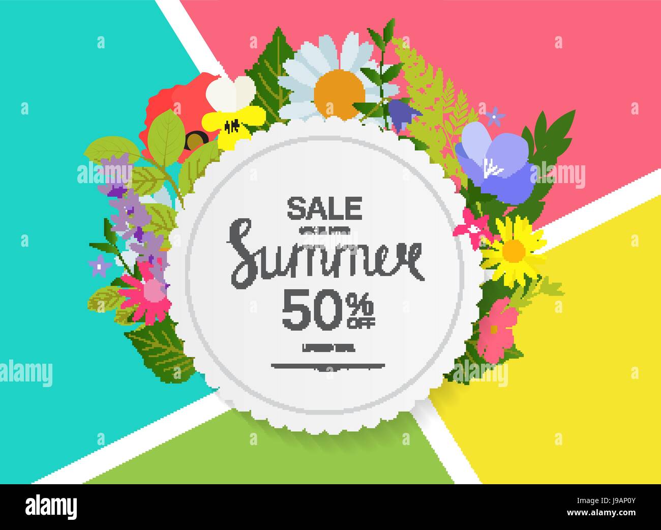 Summer Sale Abstract Background Vector Illustration Stock Vector Image ...