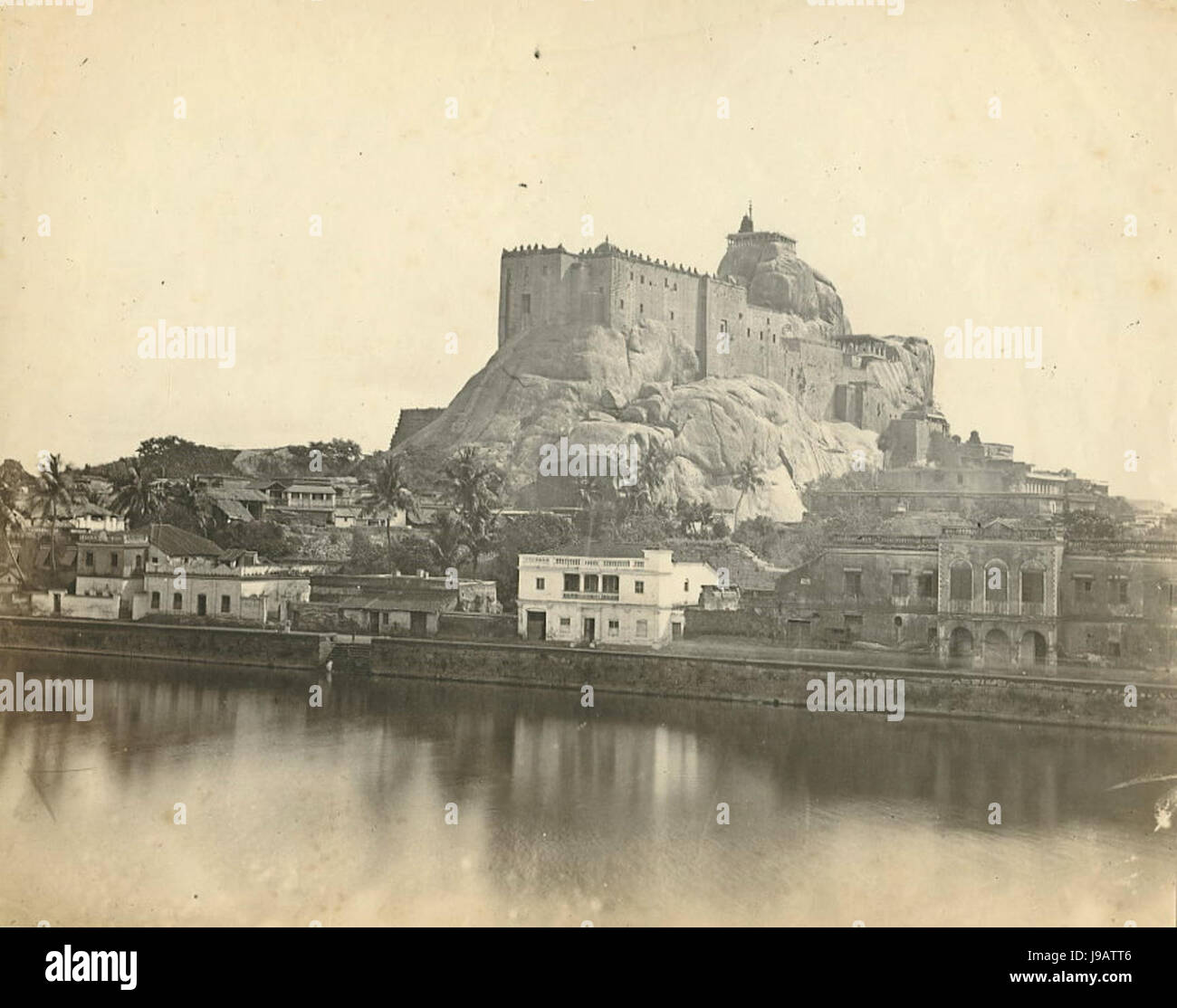 Rockfort Ucchi Pillayar Temple, Trichy in the 1860s Stock Photo ...