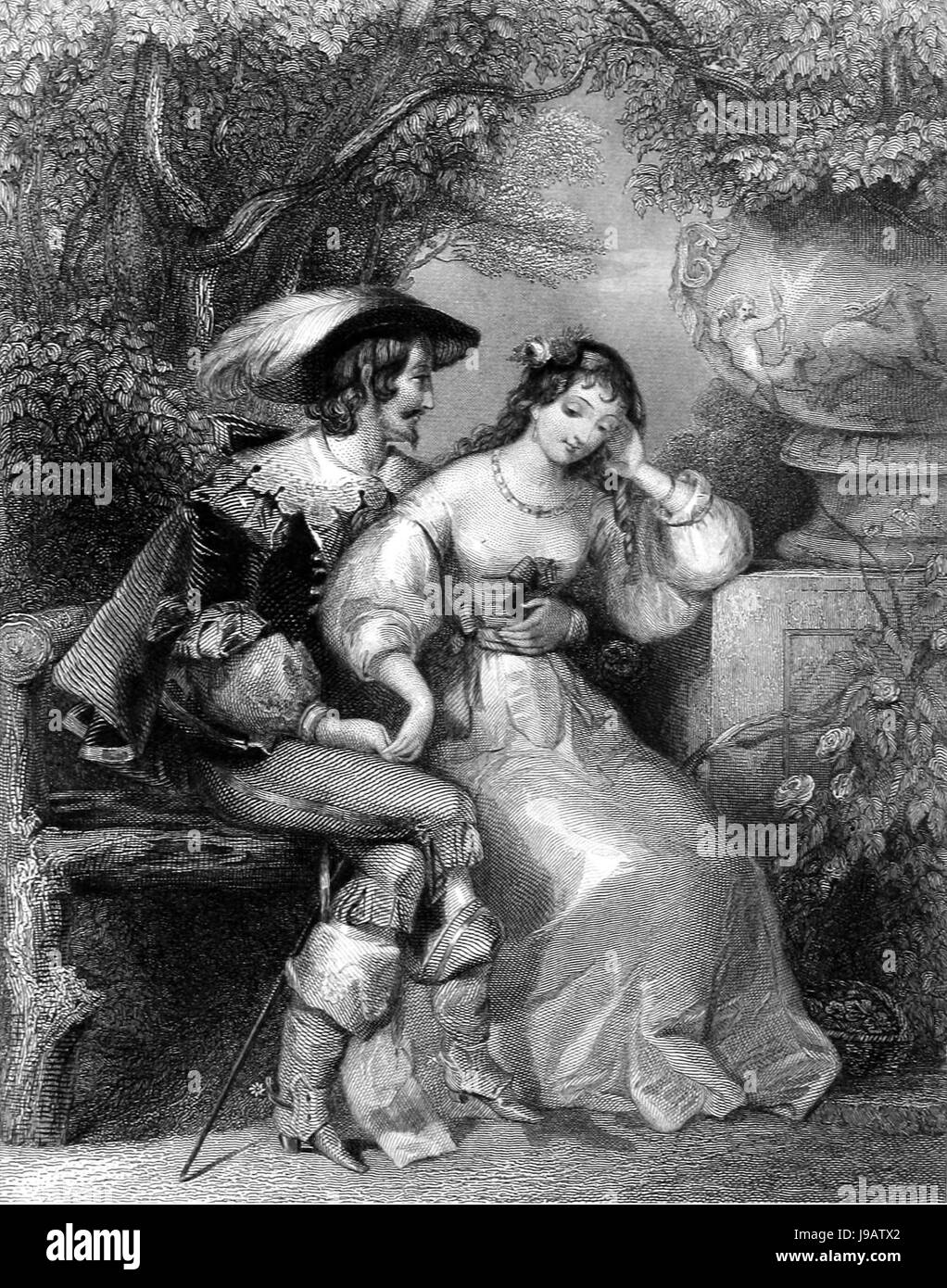 The Proposal by Edward Corbould Stock Photo