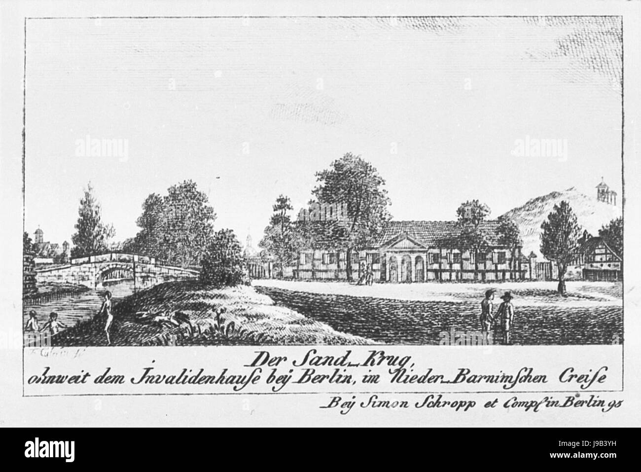 Sandkrug und Hoher Weinberg 1795 (F A Calau) Stock Photo