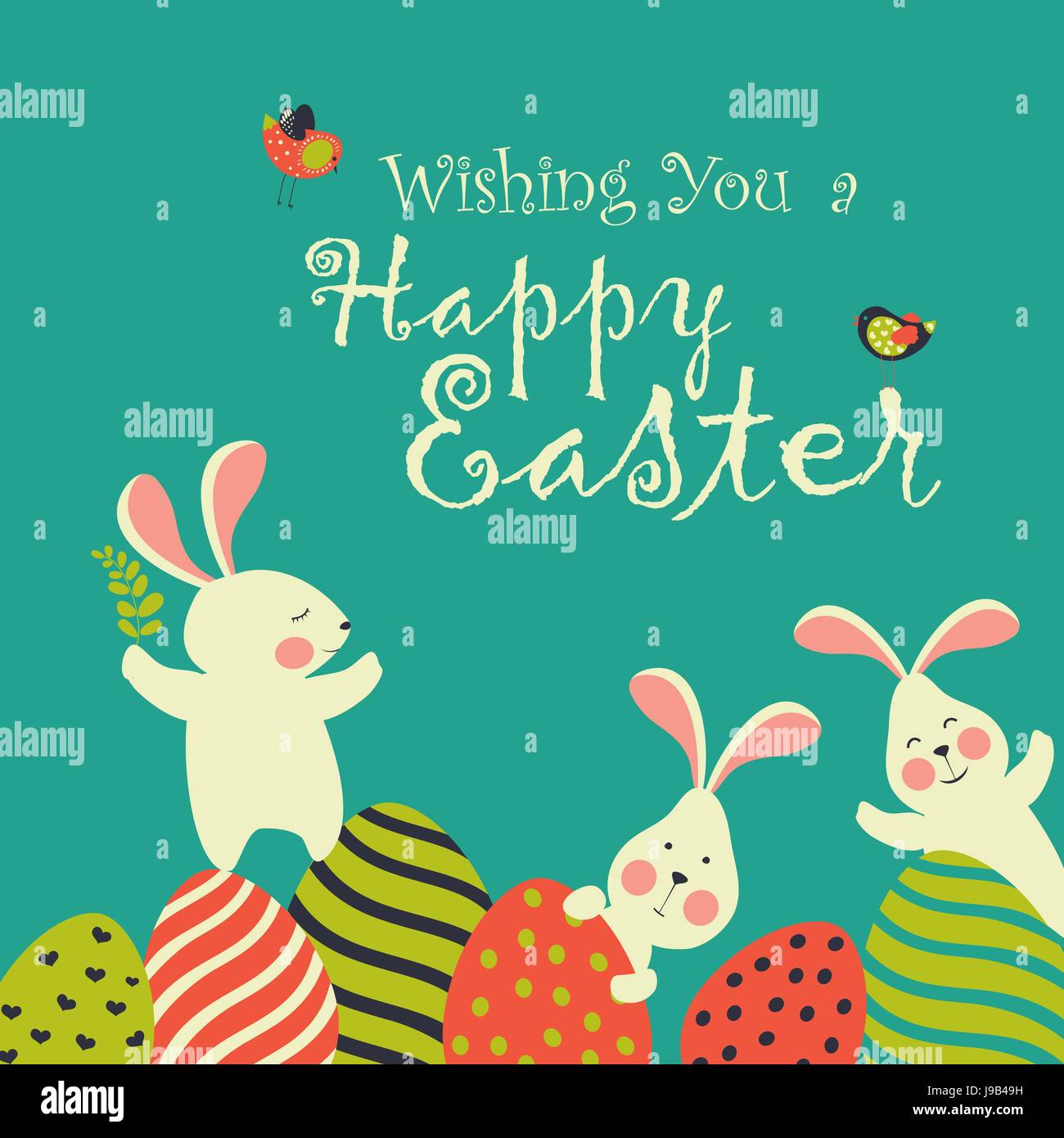 Bunnies and easter eggs Stock Vector Image & Art - Alamy