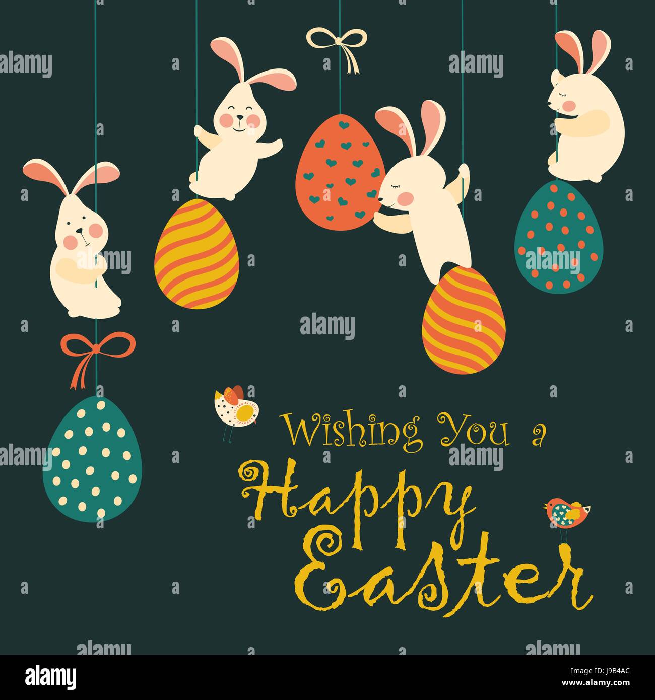 Bunnies and easter eggs Stock Vector Image & Art - Alamy
