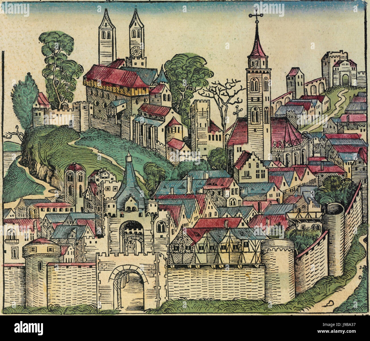 Nuremberg chronicles f 284v (Hassia Stock Photo - Alamy