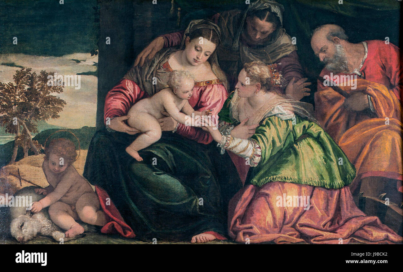 The Mystic Marriage of St Catherine, by Paolo Cagliari known as ...