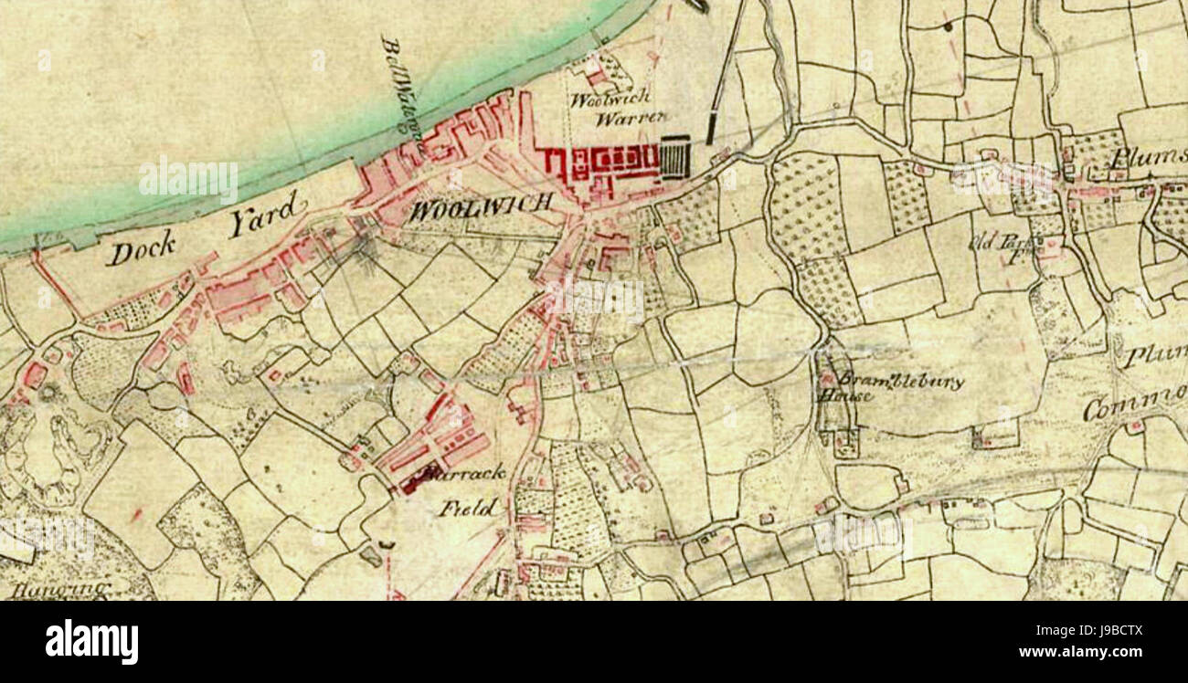 Woolwich Map, 1799 Stock Photo Alamy