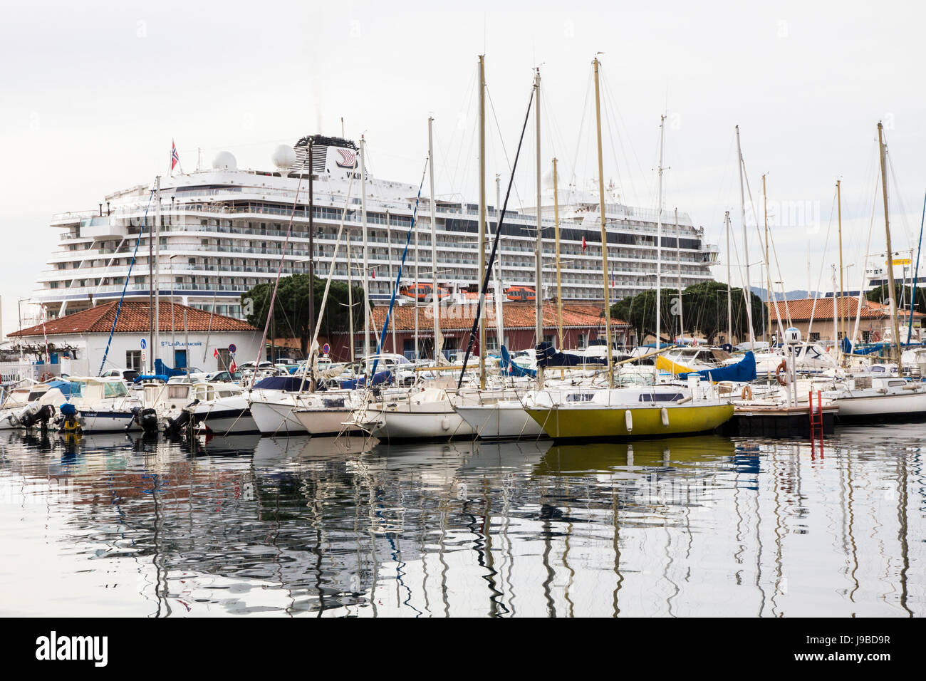 Viking Sea, docked at Toulon, France. Stock Photo