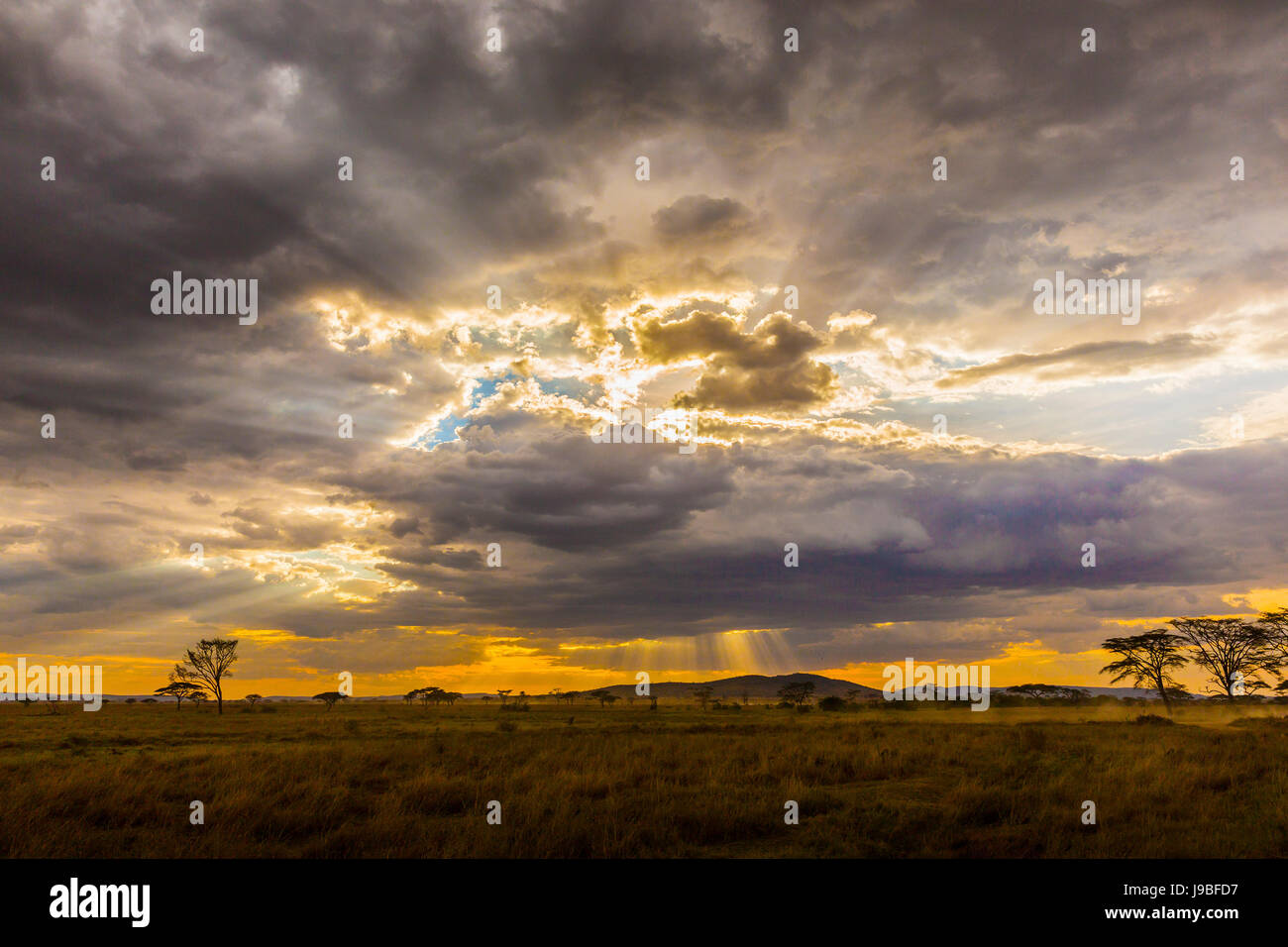Beautiful and dramatic african landscape Stock Photo