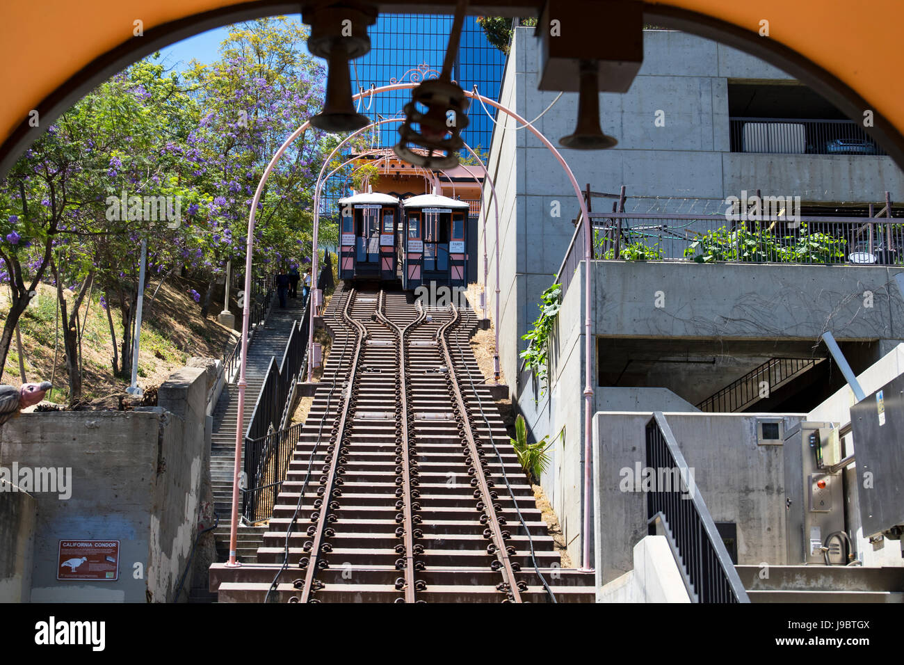 Los Angeles Angels Flight Railway trolley Stock Photo Alamy