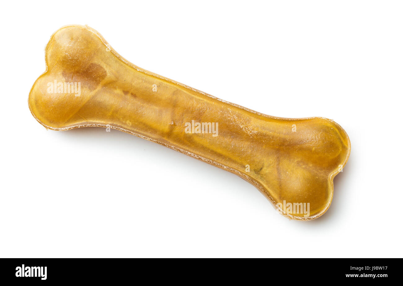 Dog chew bone isolated on white background. Top view Stock Photo Alamy