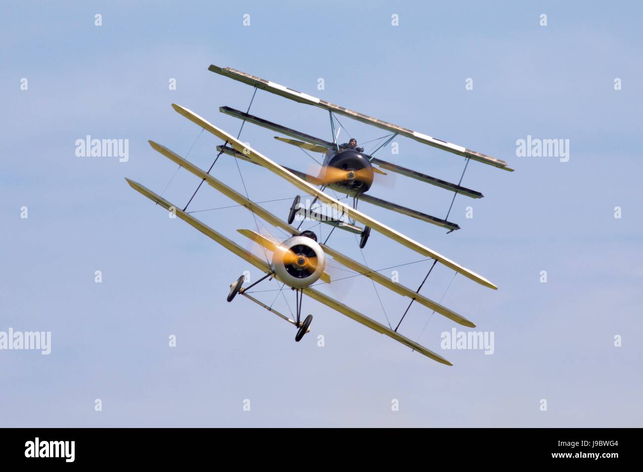 The Great War Display Team performing a World War One dogfight reenactment Stock Photo