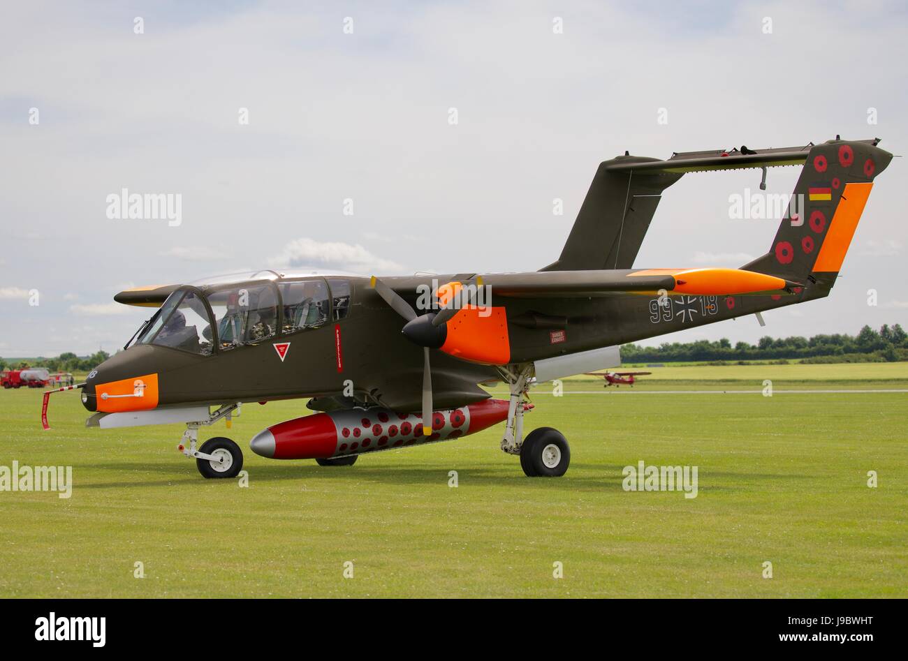 North American Rockwell OV-10 Bronco 'LEST WE FORGET' Poppy livery Stock Photo