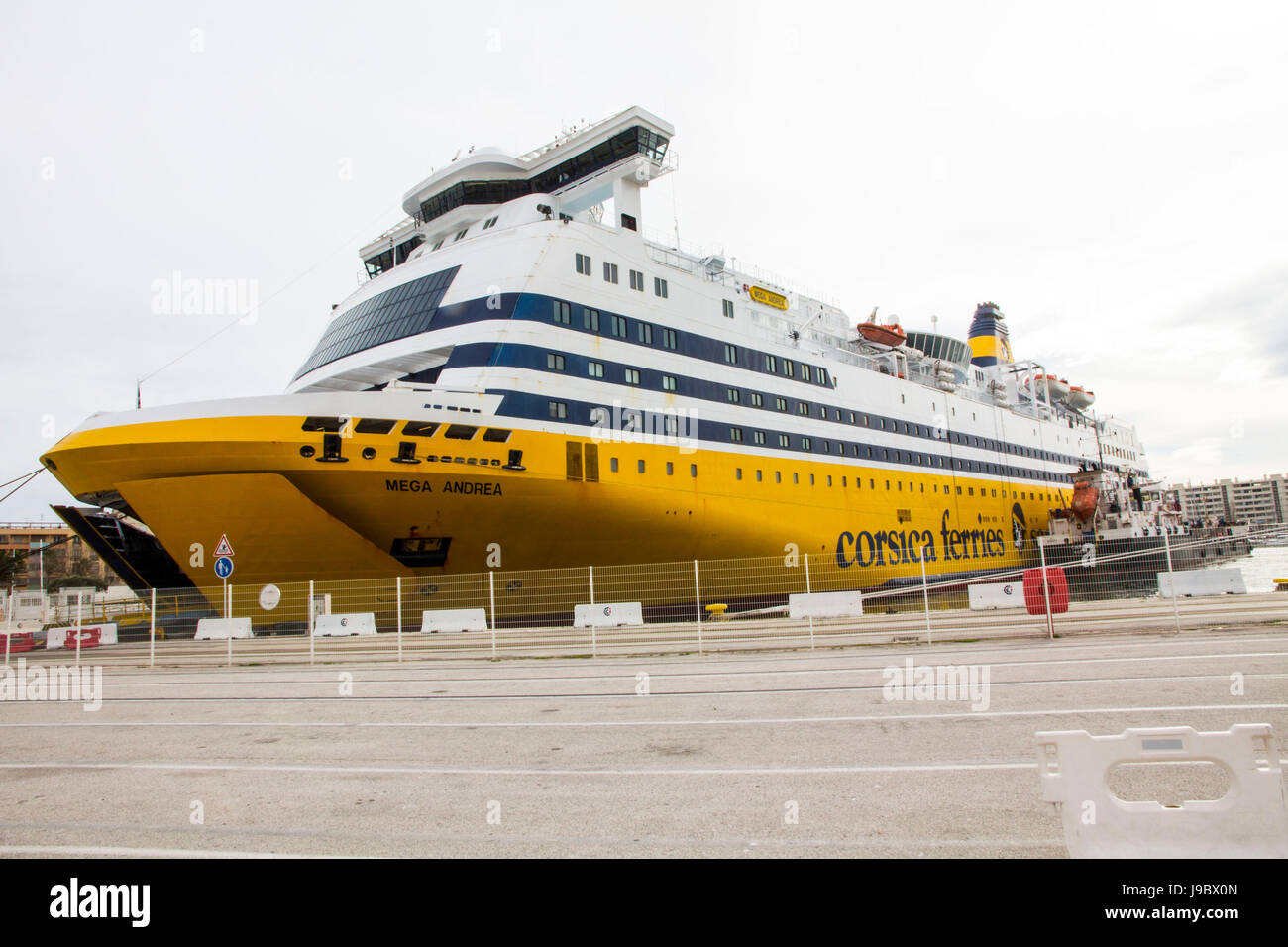 Corsica Ferries' cruiseferry Mega Andrea operates between Toulon and