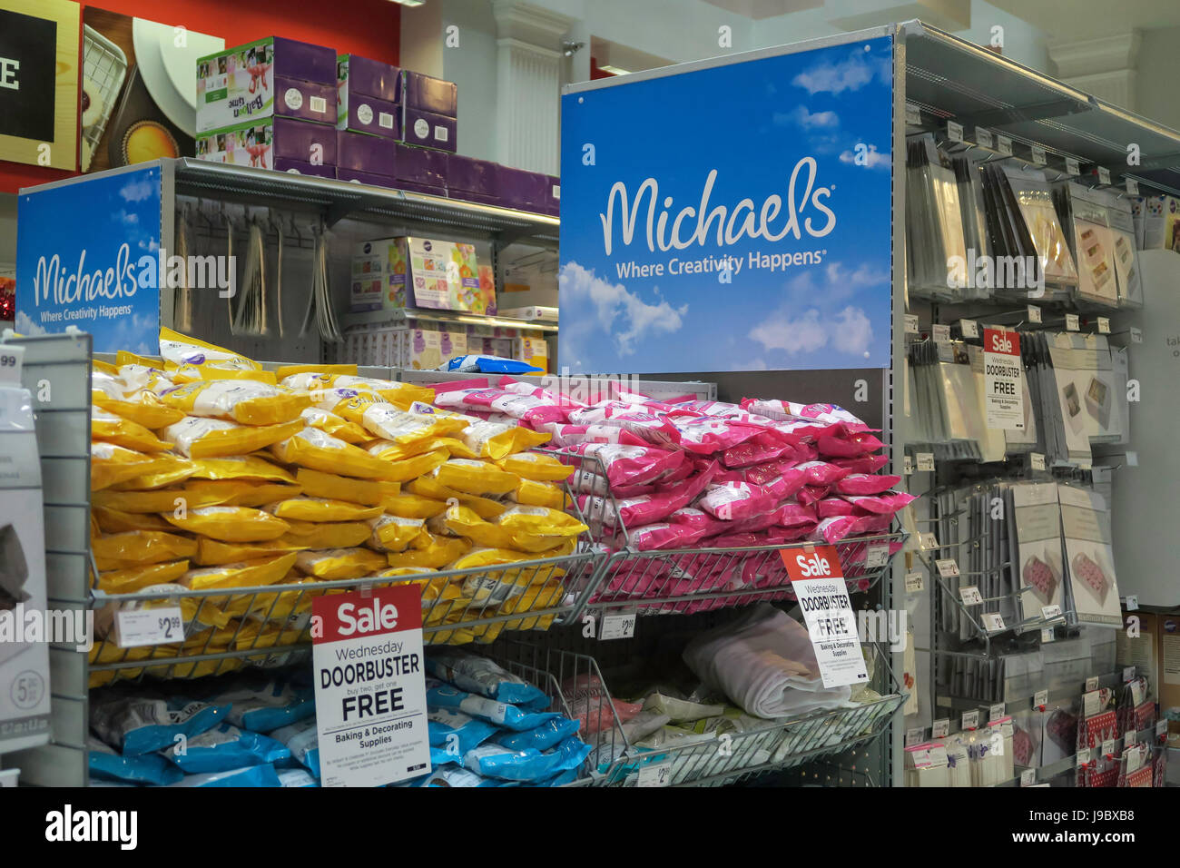 Michael's Arts and Crafts Store, NYC Stock Photo - Alamy