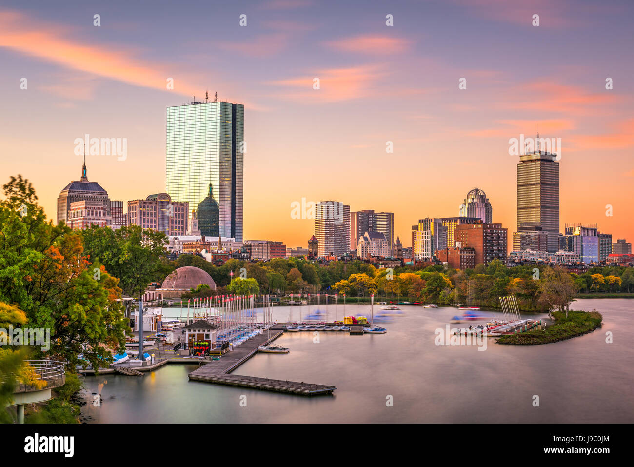 Boston, Massachusetts, USA skyline. Stock Photo