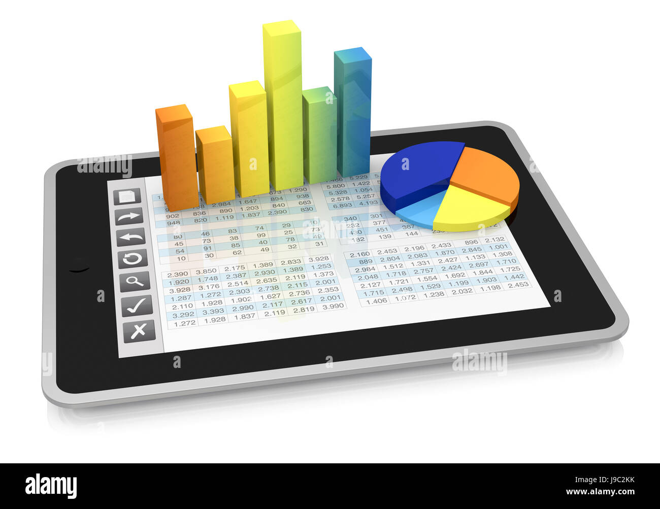 blue, office, PC, computers, computer, isolated, chart, model, design