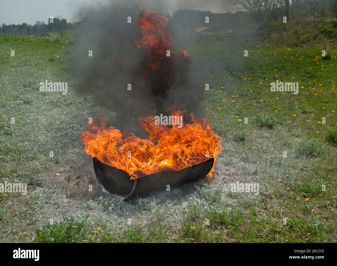 extinguisher, fire, conflagration, fire brigade, fire signaling, discharge Stock Photo Alamy