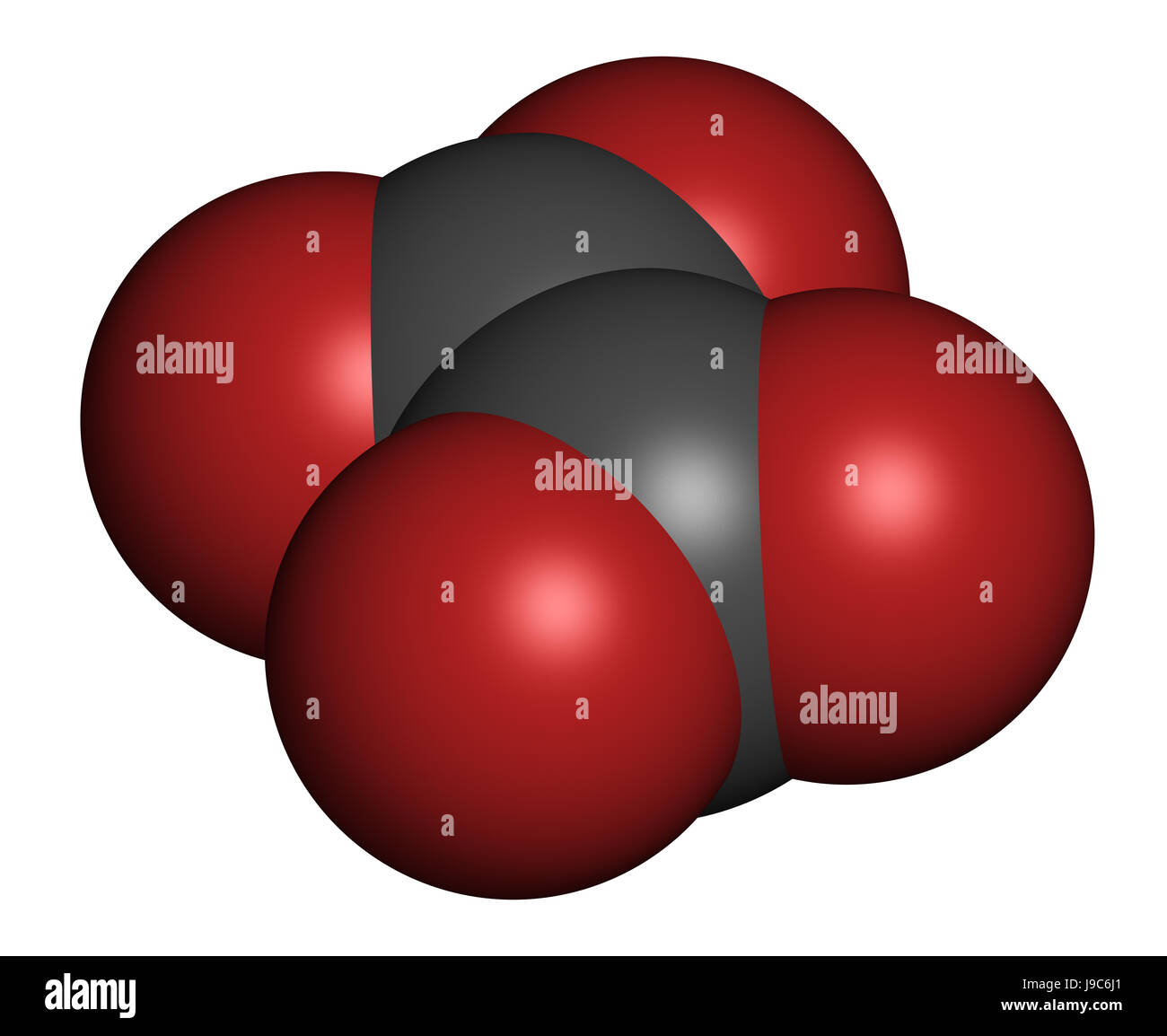 Oxalate anion, chemical structure. Oxalate salts can form kidney stones