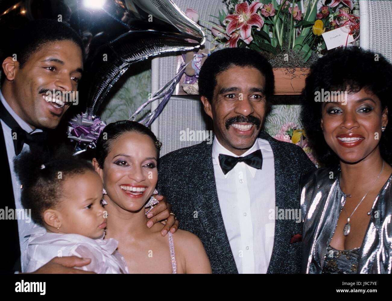 Norm Nixon, Debbie Allen, daughter Vivian Nicole Nixon, Richard Pryor