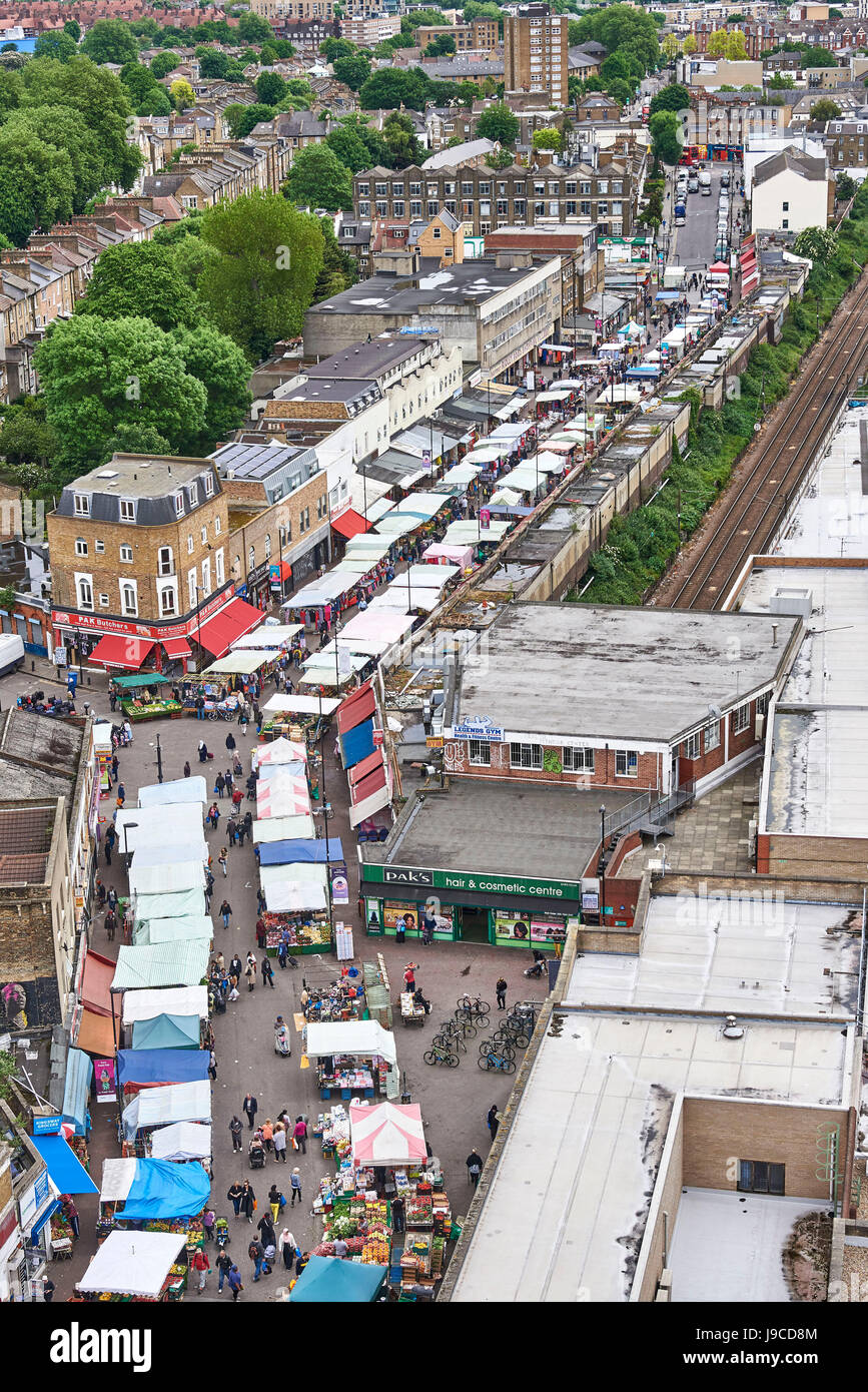 Ridley Road Market, Dalston, North London, UK Stock Photo