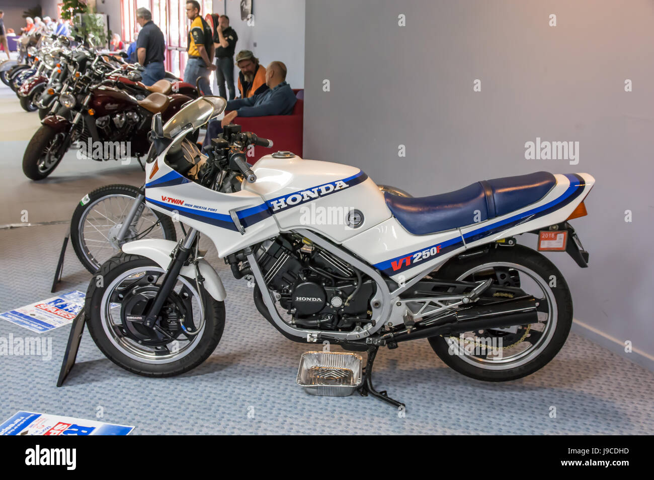 Honda VT250F  V Twin Motorcycle on display at Tamworth Australia. Stock Photo