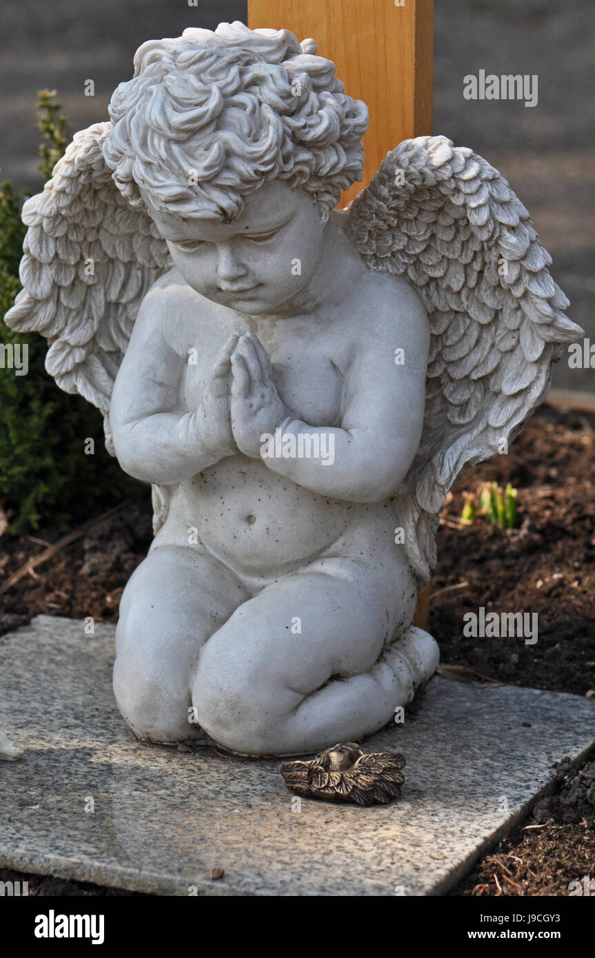 wing, cemetery, angel, angels, fishing rod, guardian angel, protector, grave, Stock Photo