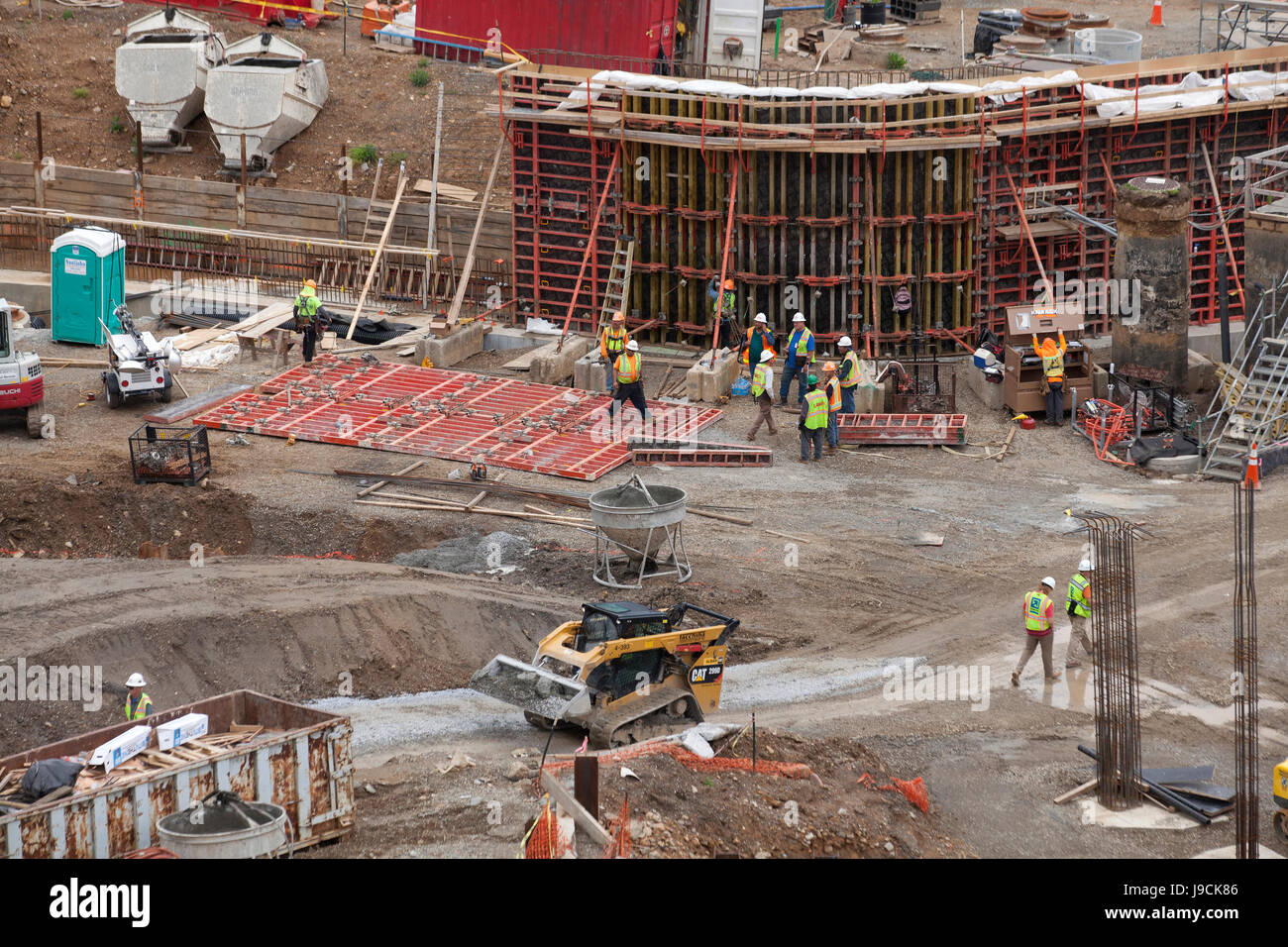 Building construction site - USA Stock Photo