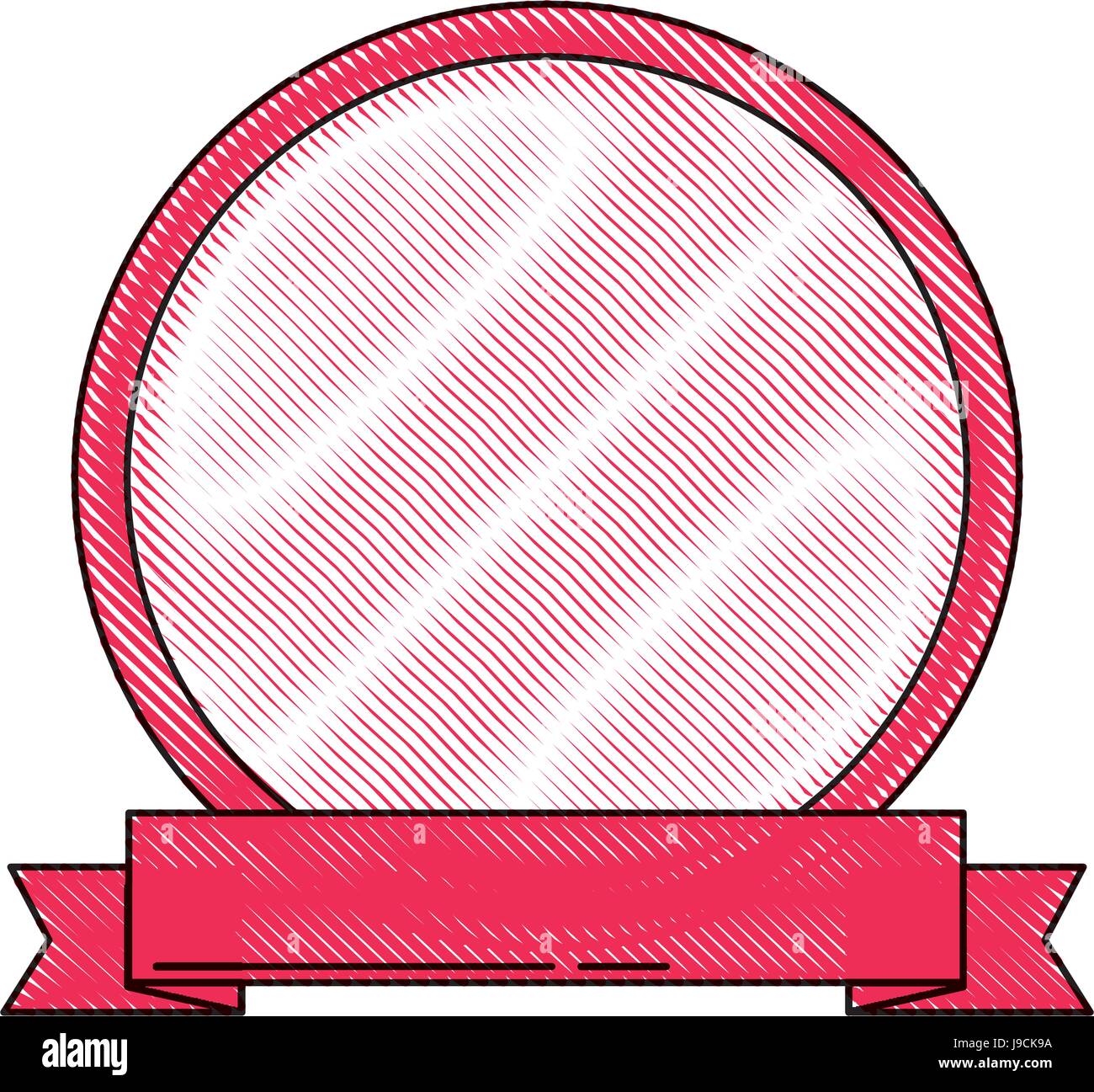 Sticker Label Template Ribbon label with ribbon badge sticker emblem template Stock Vector Image ...
