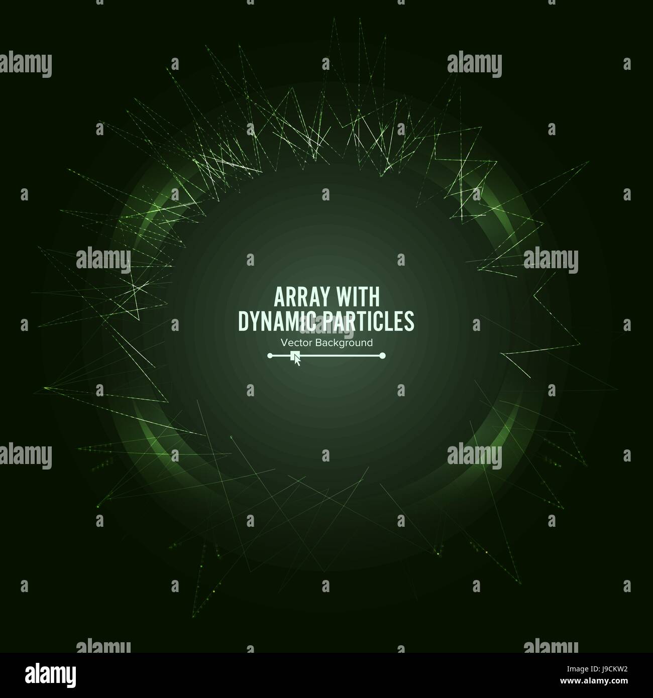 Array Vector With Dynamic Particles. Round Shape Of . Graphic Abstract ...