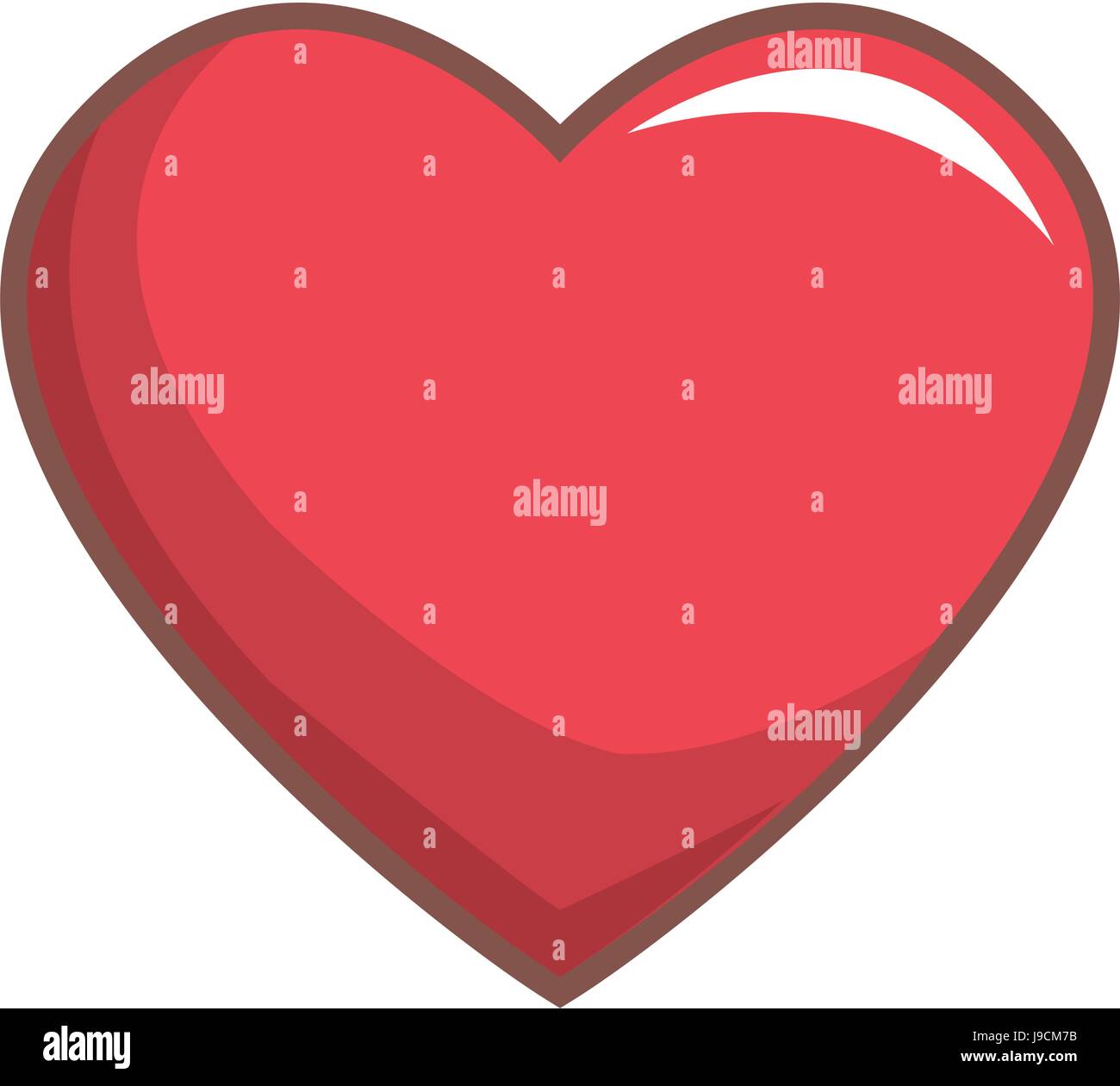 red heart love Stock Vector Image & Art - Alamy