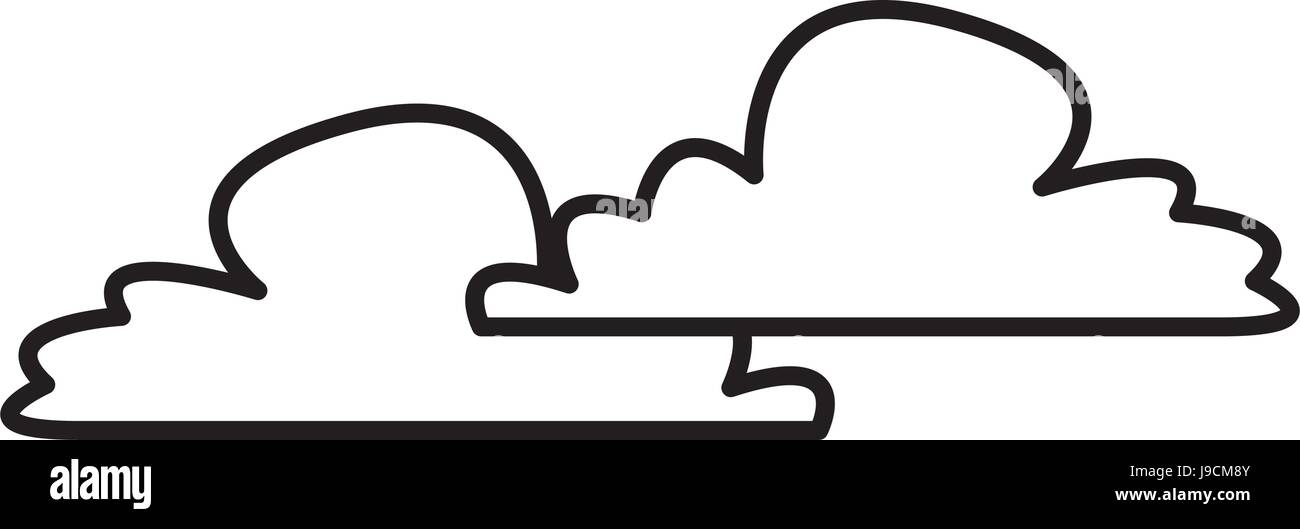fluffy cloud weather heaven sky cottony icon Stock Vector Image & Art ...
