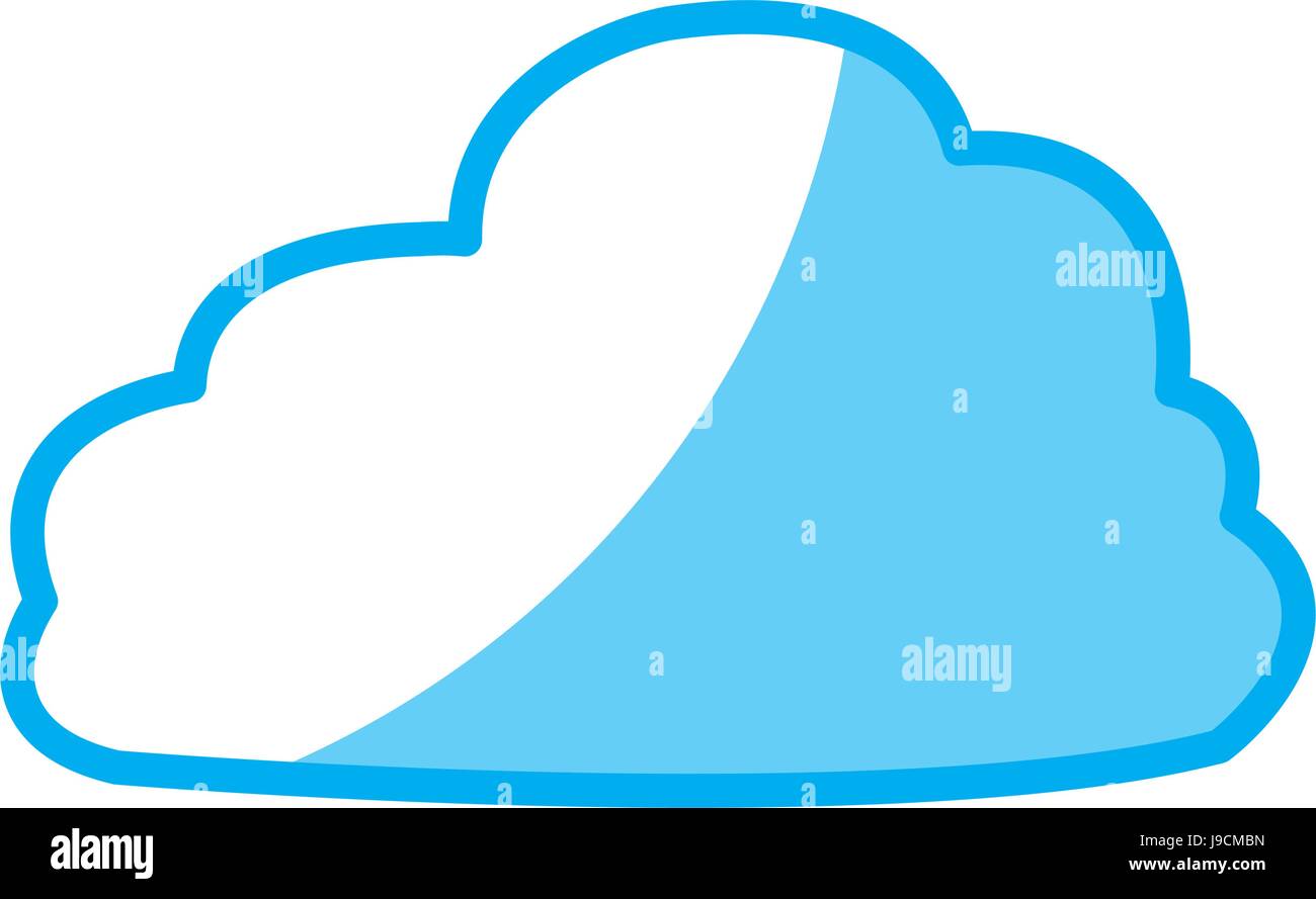 fluffy cloud weather heaven sky cottony icon Stock Vector Image & Art ...