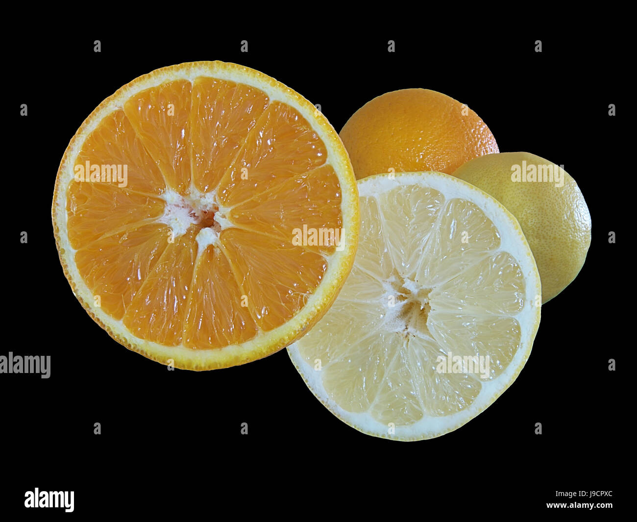 Orange and lemon close up Stock Photo Alamy