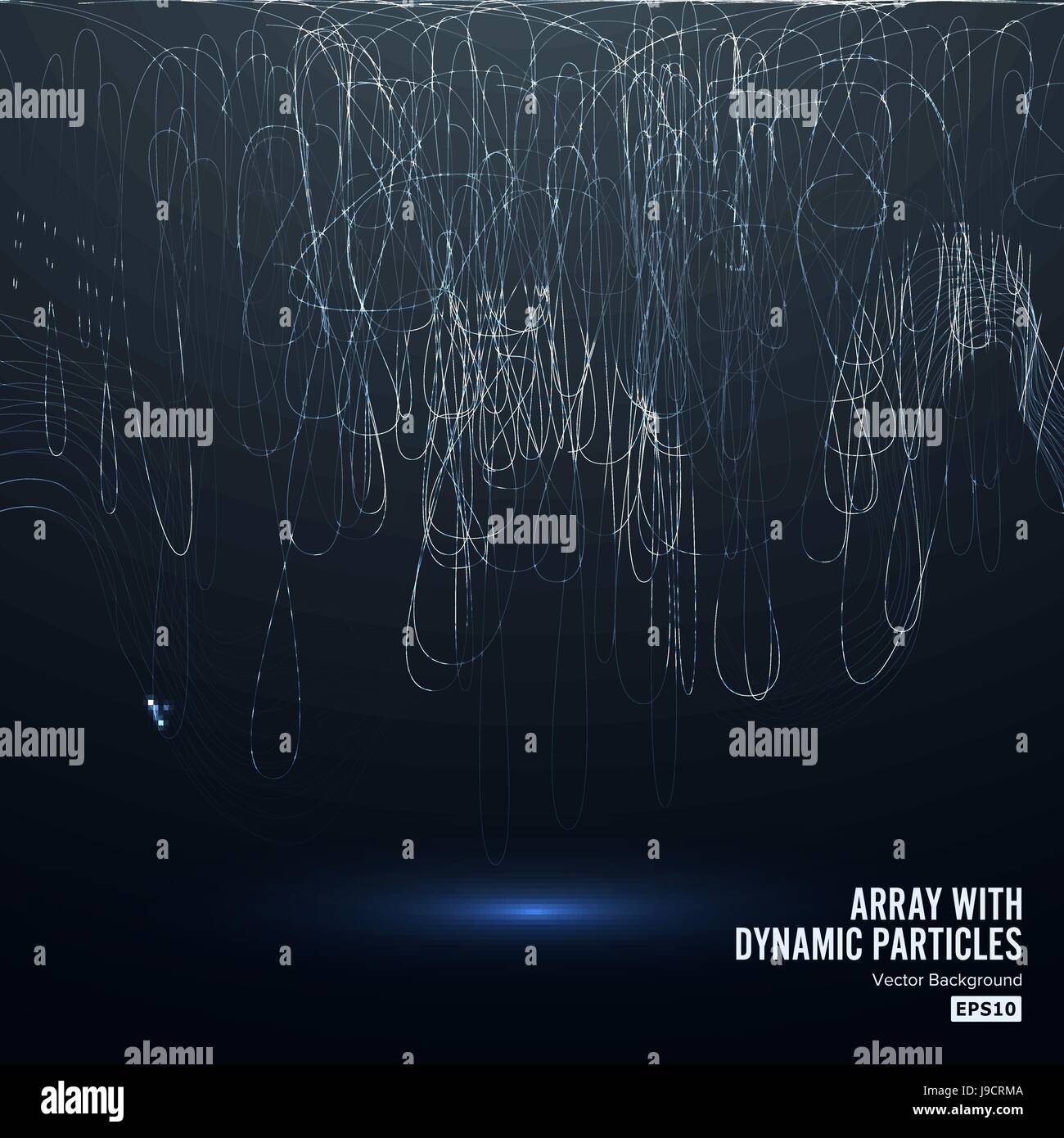 Array Vector With Dynamic Particles. Technology Motion Design. Graphic ...
