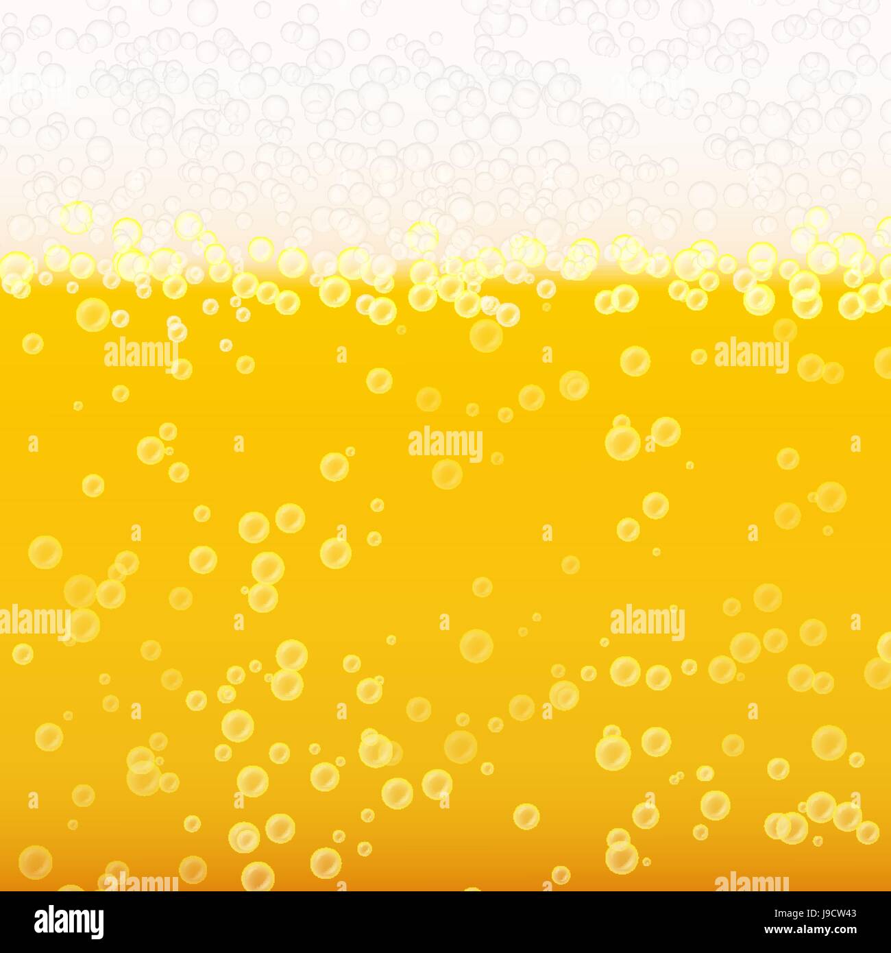 Beer Foam Background. Realistic Beer Texture. Light Bright, Bubble And