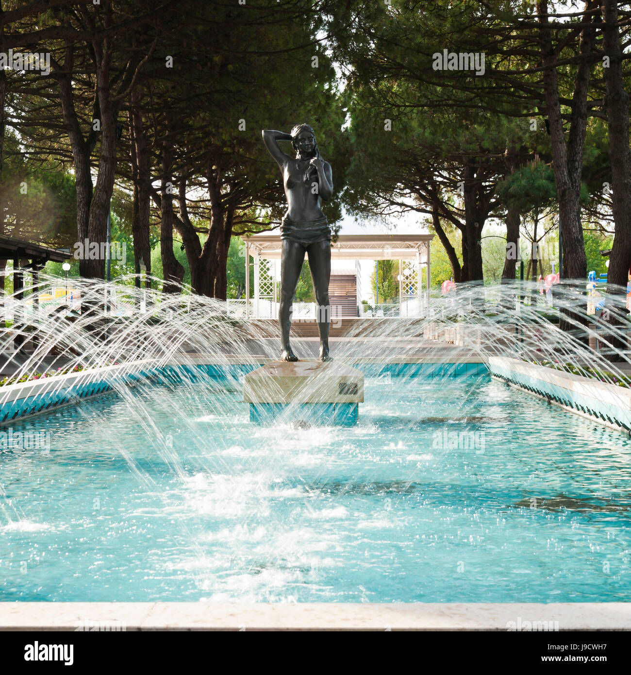 statue, waterfall, fountain, water, statue, waterfall, fountain, salt