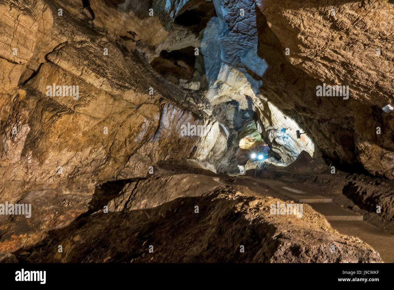 Caves and cave formations in the canyon of the river next to Bor in Serbia Stock Photo