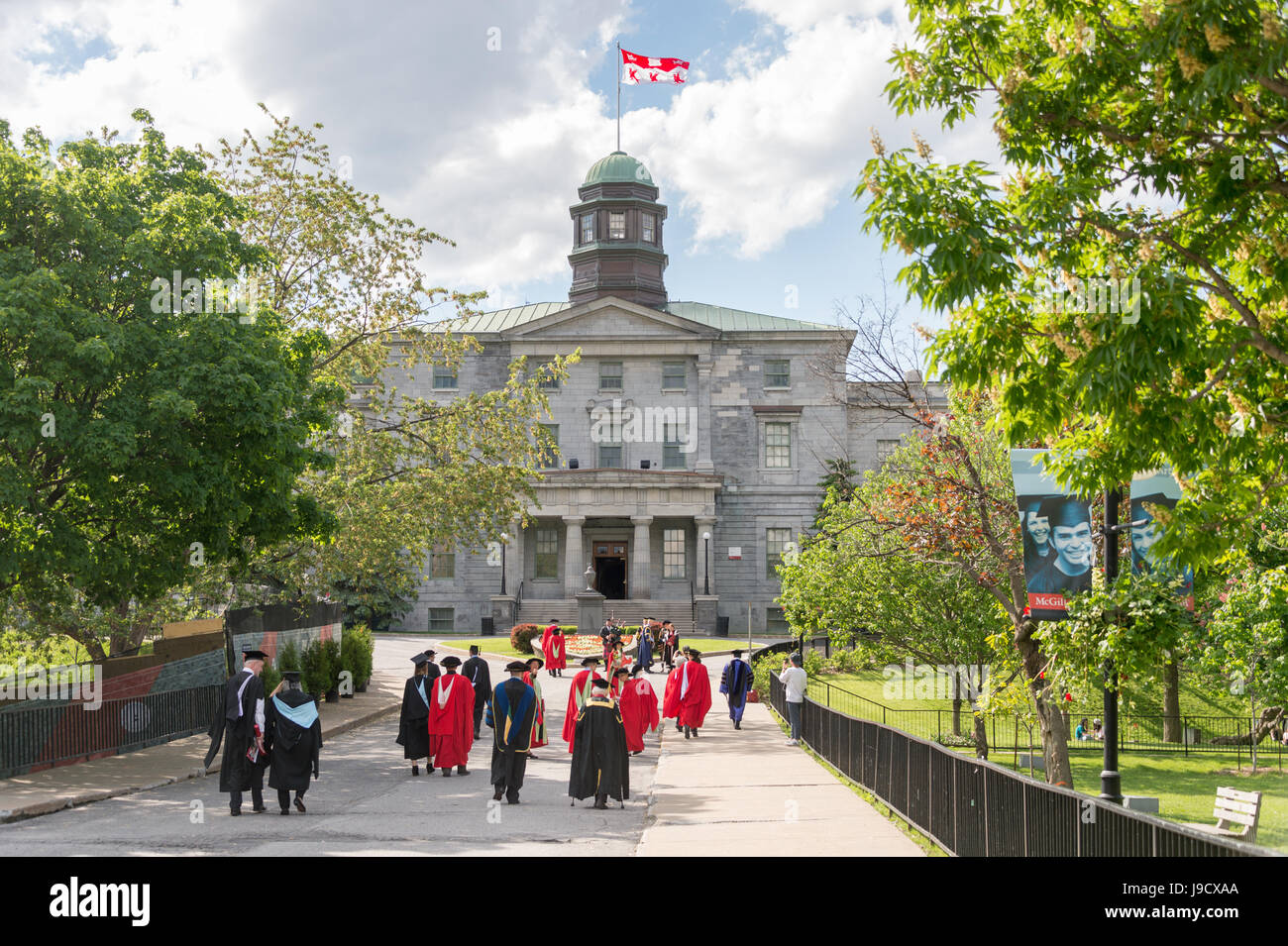 Montreal, Canada - 31 May 2017: Graduation ceremony at Mcgill College Stock Photo