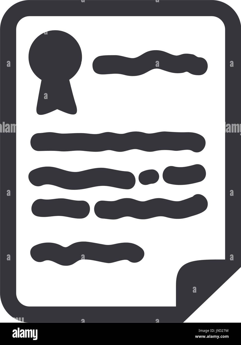 postcard in the paper text to message Stock Vector