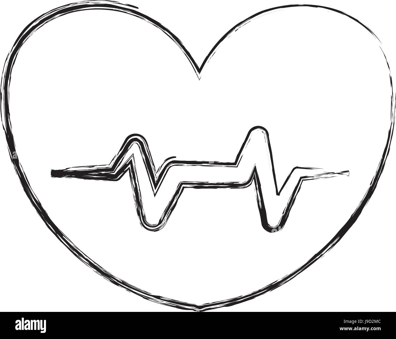 figure heartbeat sign of cardiac rhythm frequency Stock Vector Image ...